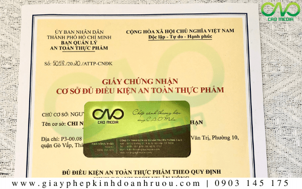 Xin giấy phép ATTP cơ sở sản xuất rượu kiwi ĐƠN GIẢN