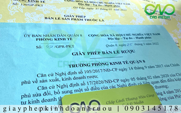 Điều kiện yêu cầu cấp giấy phép bán lẻ rượu tại Hồ Chí Minh