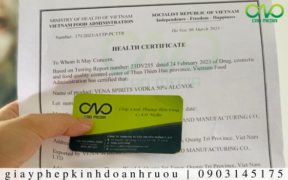 Giấy chứng nhận Health Certificate HC xuất khẩu thực phẩm một cách hợp pháp