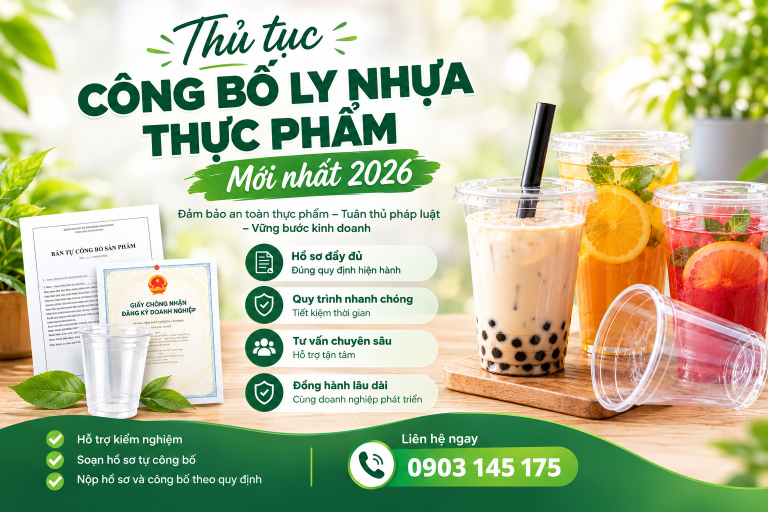 Thủ tục công bố ly nhựa thực phẩm mới 2026