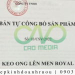 Thủ tục và quy trình thực hiện tự công bố keo ong lên men